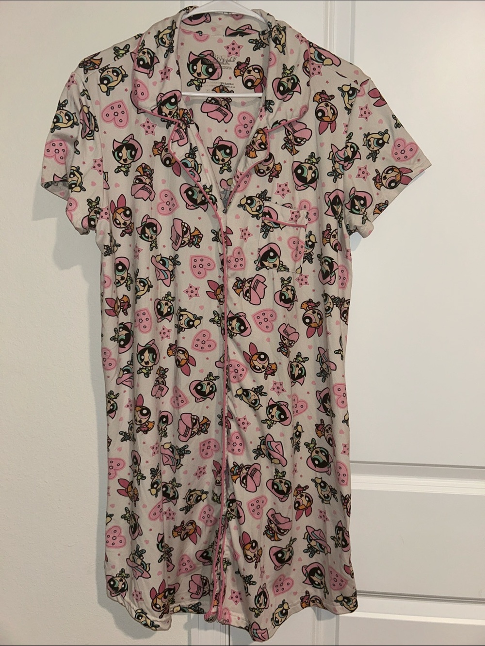 Powerpuff Girls Pink Character Pajamas Sleepshirt Nightgown